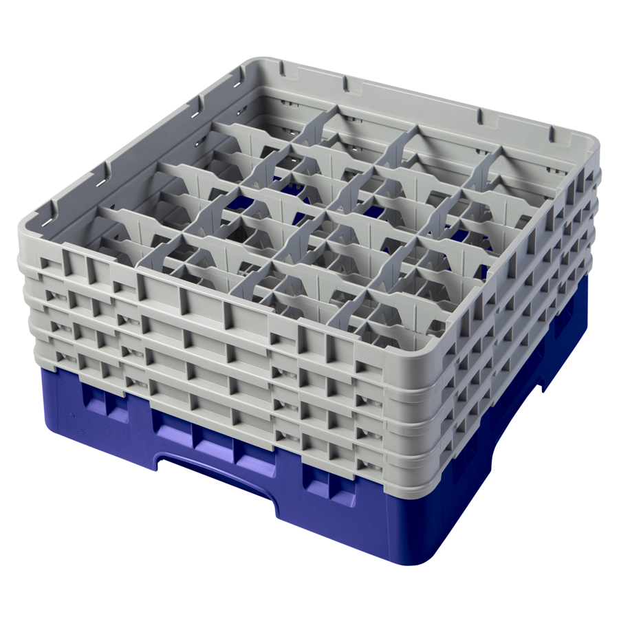 Camrack Glass Rack 16 Compartments Navy Blue PK 1