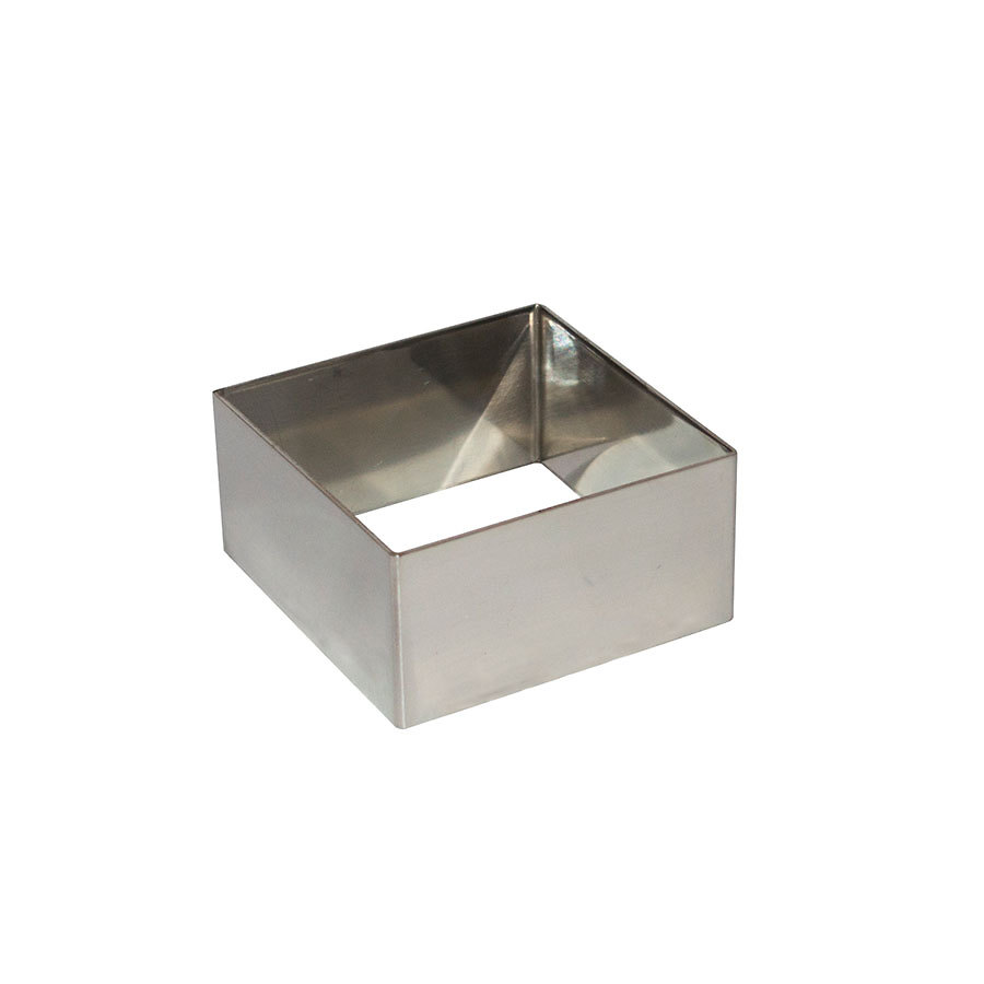 Matfer Bourgeat Square Cake Mould Stainless Steel 5.6x5.6x3cm PK 4