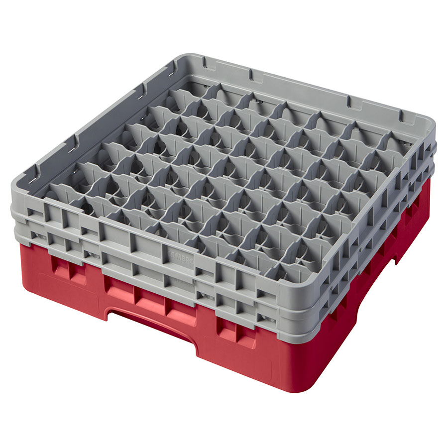 Cambro 49 Compartment Camrack Glass Rack Red PK 1