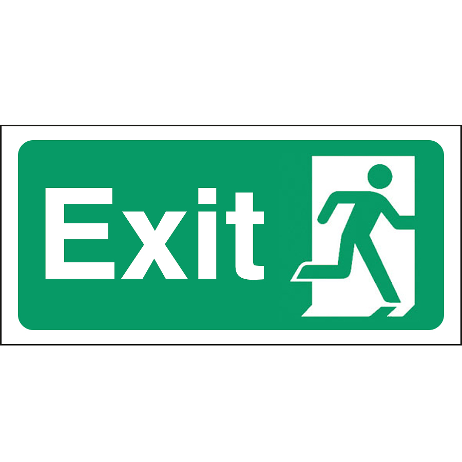 Mileta Safety Sign - Fire Exit 30x15cm PK 1