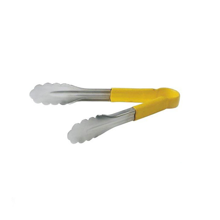 Prepara Tongs Stainless Steel 24cm Yellow Non Slip Handle PK 1