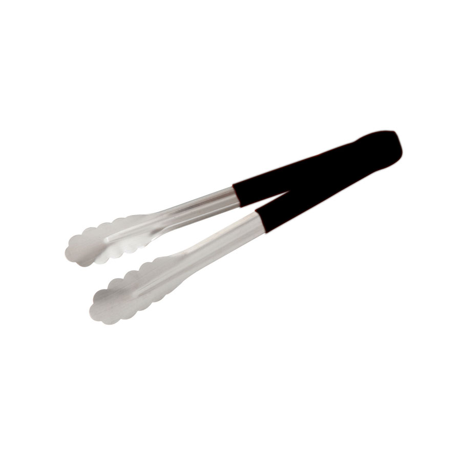 Prepara Tongs Stainless Steel 40cm Black Non Slip Handle PK 1