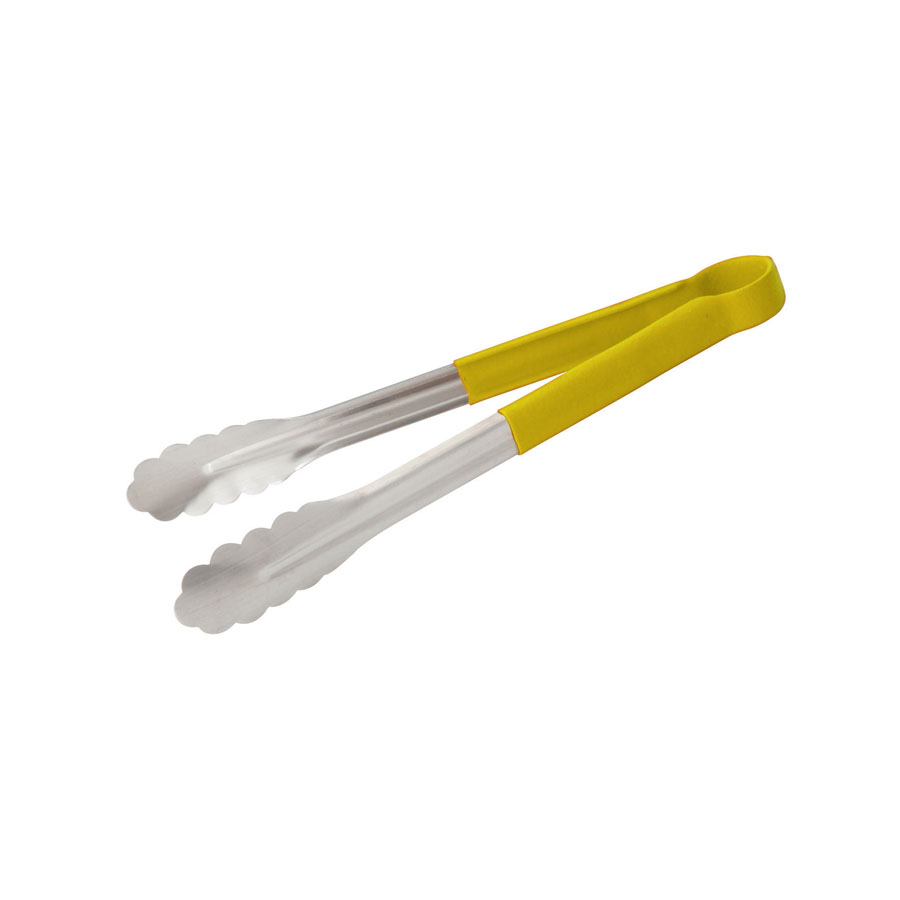 Prepara Tongs Stainless Steel 40cm Yellow Non Slip Handle PK 1