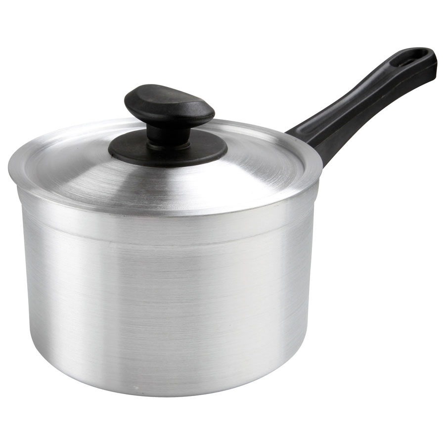 Saucepan Medium Duty Aluminium 2ltr 16cm With Lid PK 1
