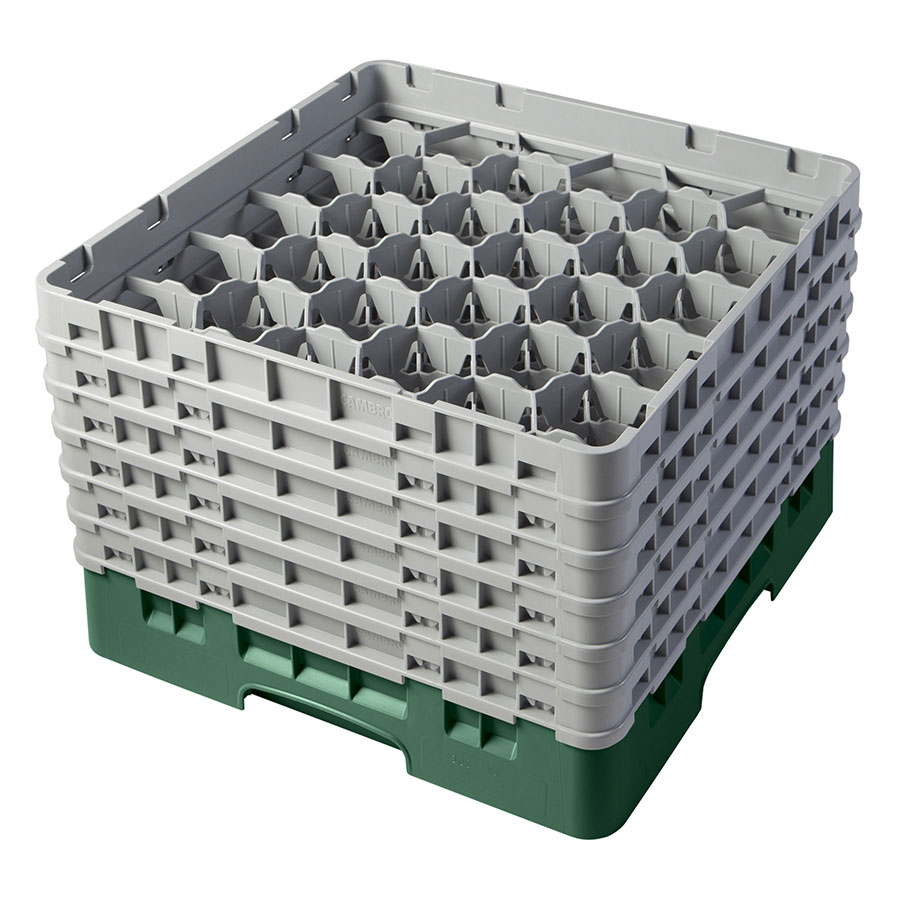 Cambro 20 Compartment Camrack Glass Rack Green PK 1