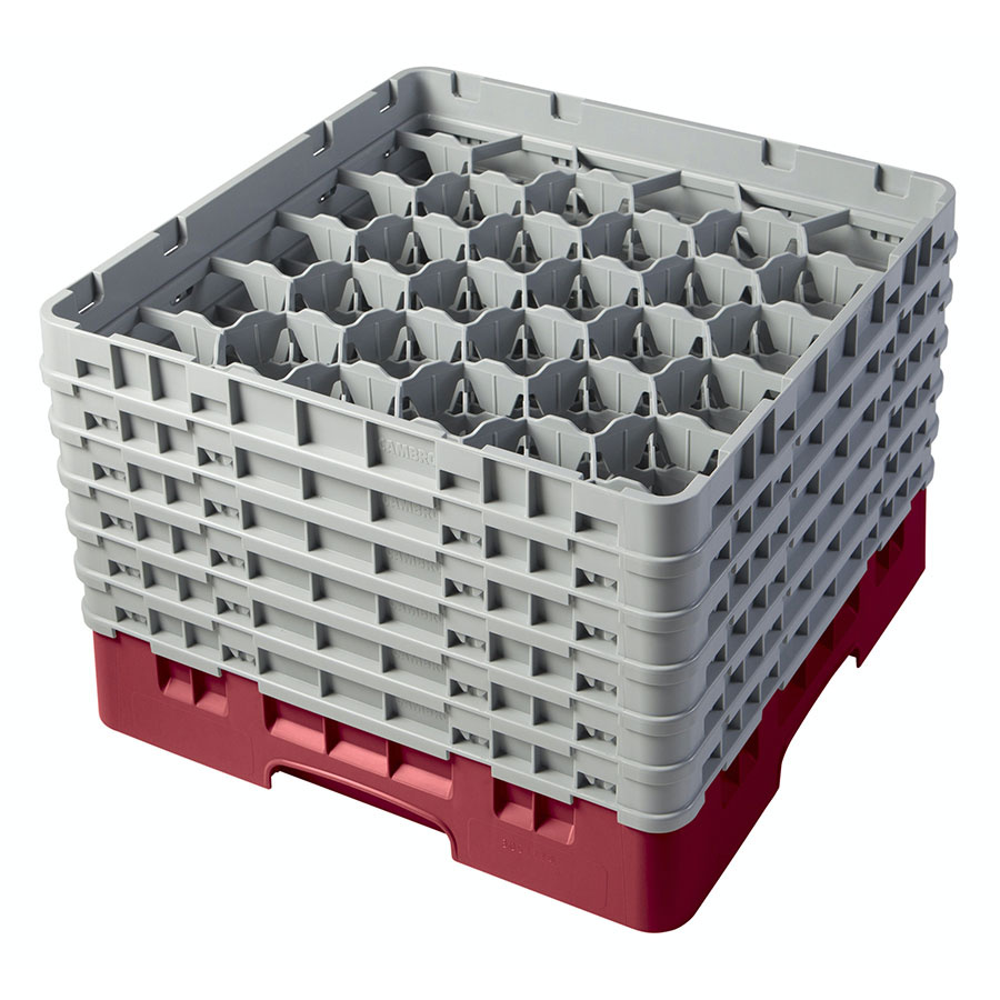 Cambro 20 Compartment Camrack Glass Rack Crimson PK 1