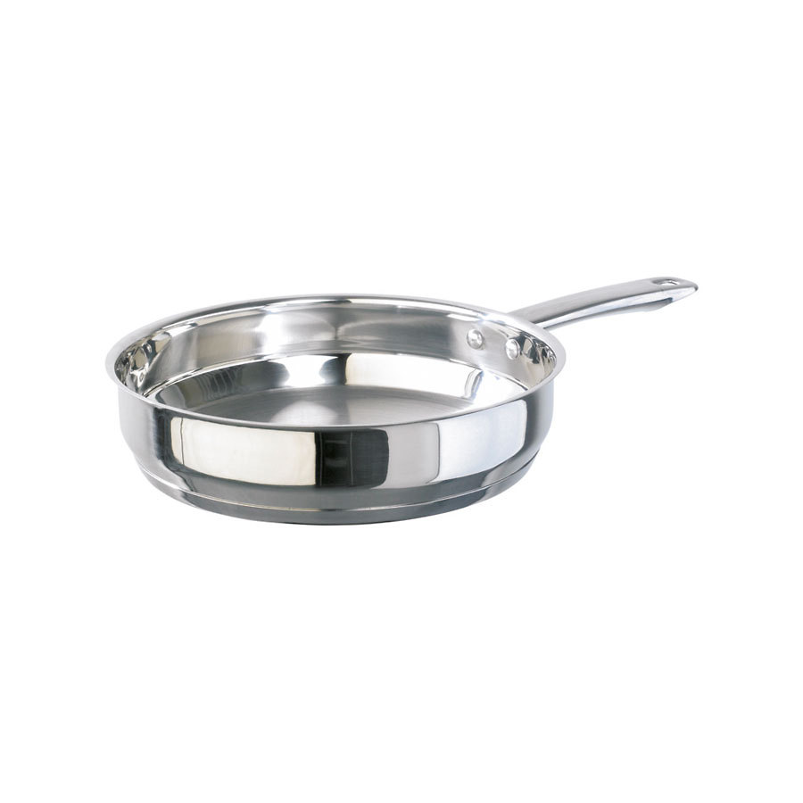 Prepara Frying Pan Light Duty Stainless Steel 24cm dia PK 1