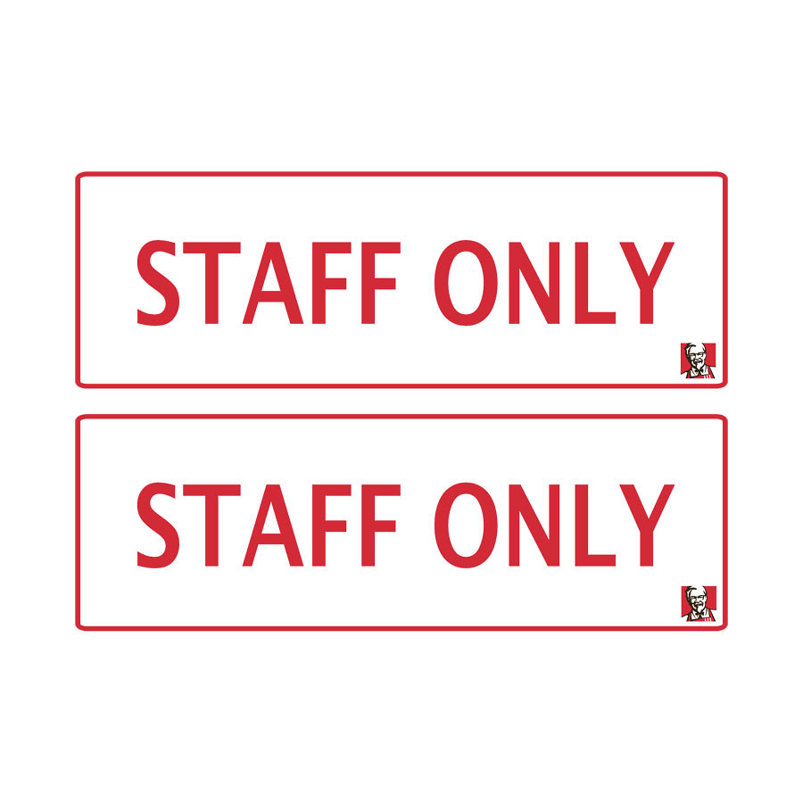 Sign Staff Only PK 1