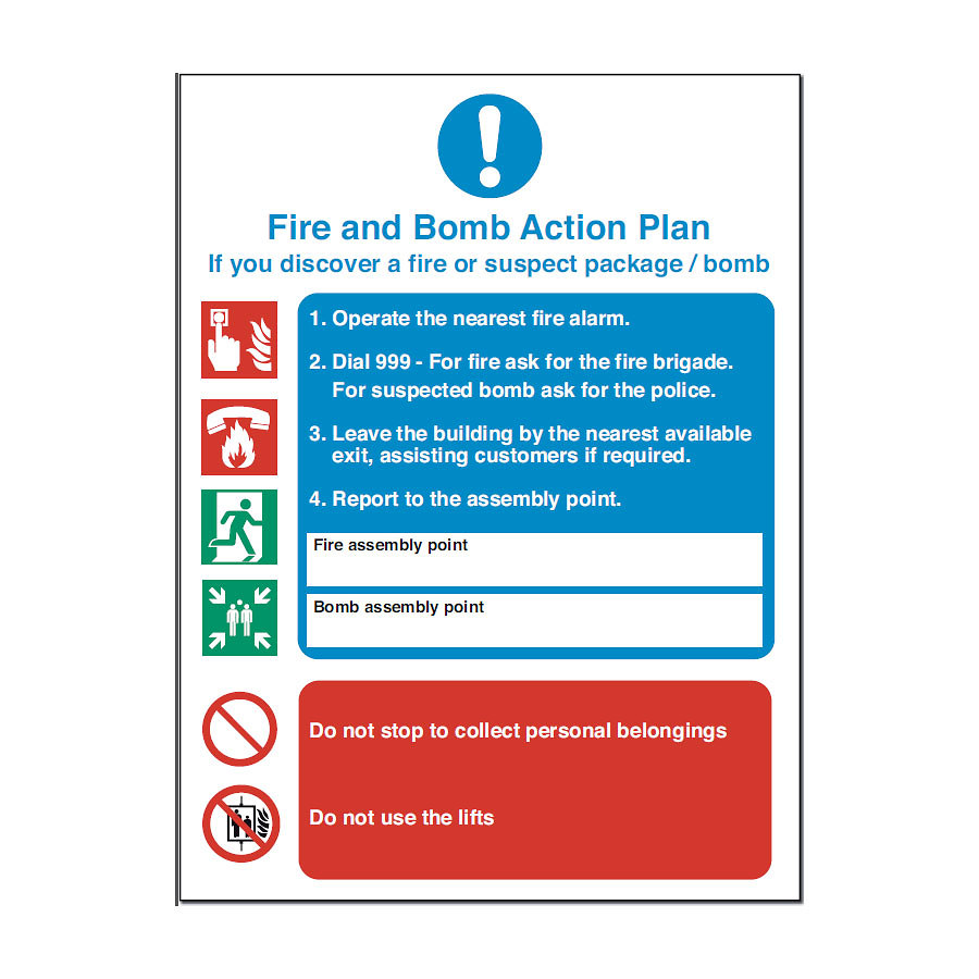 KFC Fire and Bomb Action Plan Notice PK 1