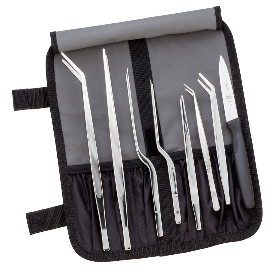 Mercer Precision Plating Tongs Kit 10 Pieces Stainless Steel PK 1