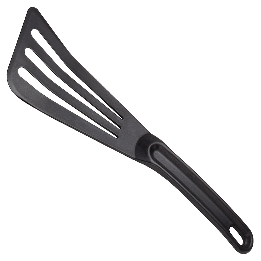 Mercer Hell's Tools® Hi Heat Slotted Spatula 12x3.5in Black PK 1