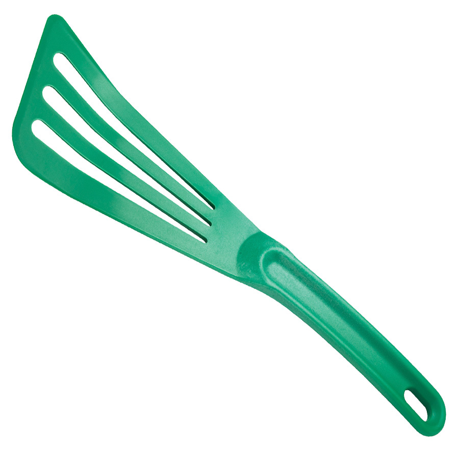 Mercer Hell's Tools® Hi Heat Slotted Spatula 12x3.5in Green PK 1