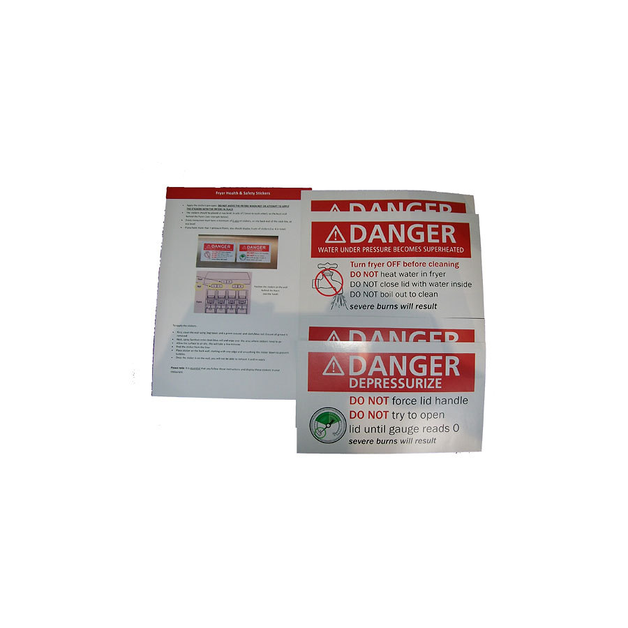 DEPRESSURE & WATER PRESSURE LABELS