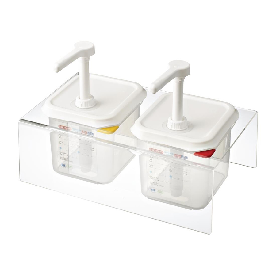 Araven Polypropylene Sauce Dispenser 1/6 GN 2.6ltr Set Of 2 PK 1