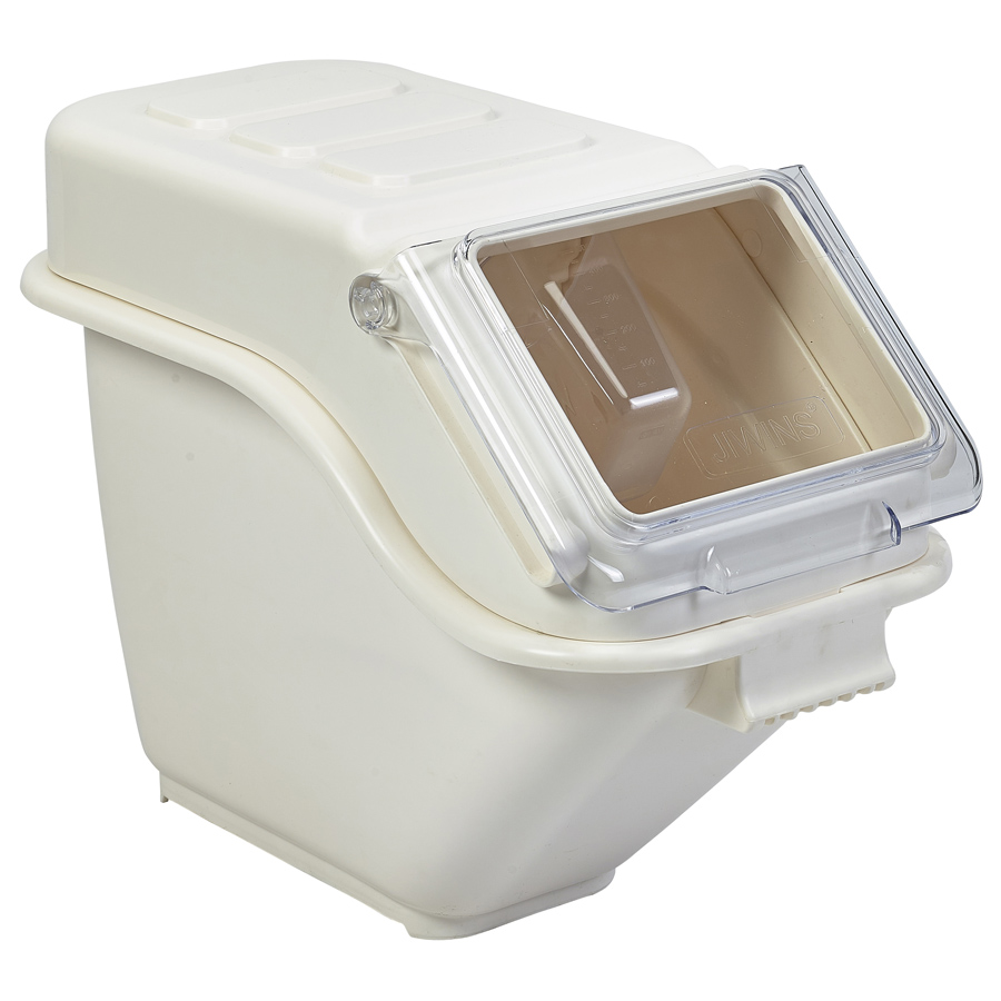 Genware Ingredient Bin Polypropylene With Scoop 18ltr PK 1