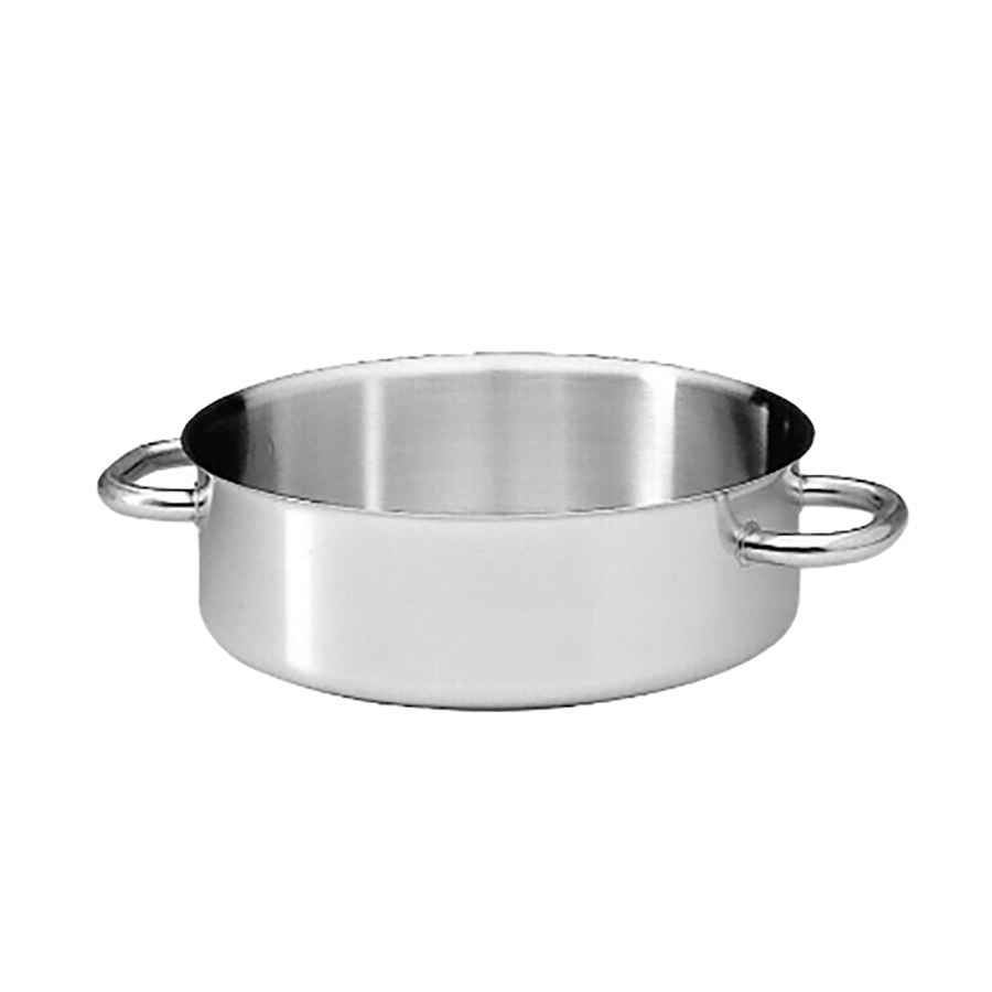 Matfer Bourgeat Excellence Saute Pan Stainless Steel No Lid 28cm PK 1