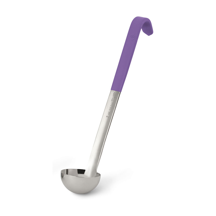 VOLLRATH LADLE STAINLESS STEEL 2OZ WITH PURPLE KOOL-TOUCH® HANDLE