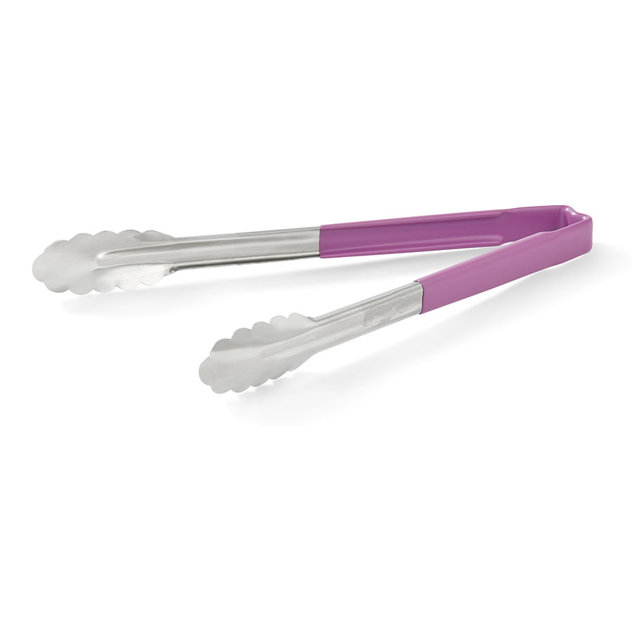 Vollrath Tongs Stainless Steel With Purple Kool-Touch® Handle 12in PK 1