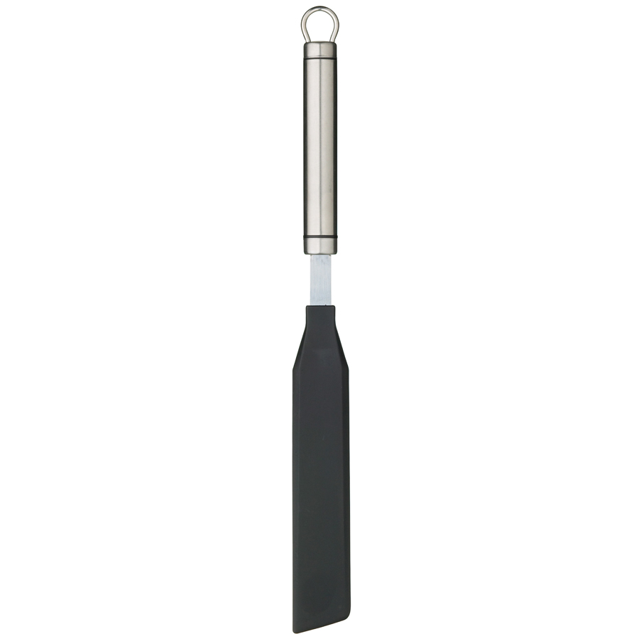 KitchenCraft Stainless Steel Handled Non-stick Nylon Oval Spatula 34x4.5cm PK 1