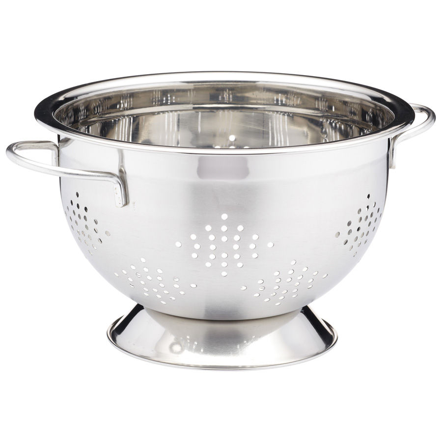 MasterClass Deluxe Stainless Steel Two Handled Colander 25.5cm PK 1