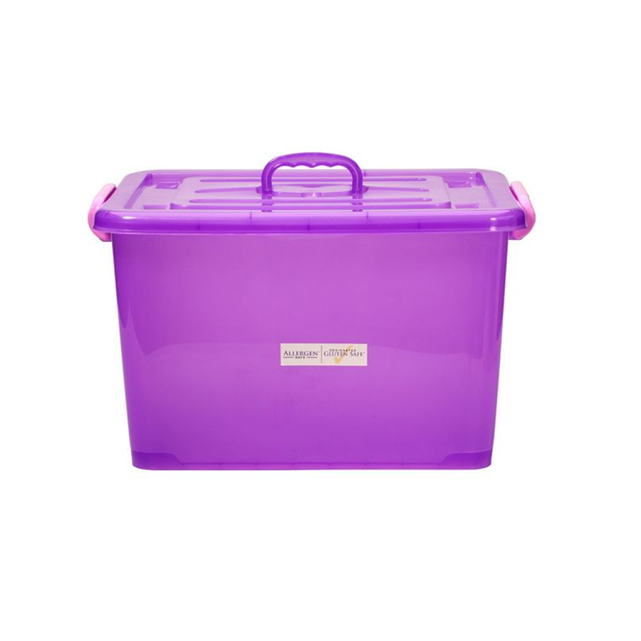 Mercer Allergen Safety Storage Tote Purple Polypropylene 40.6x35.9x28.3cm PK 1