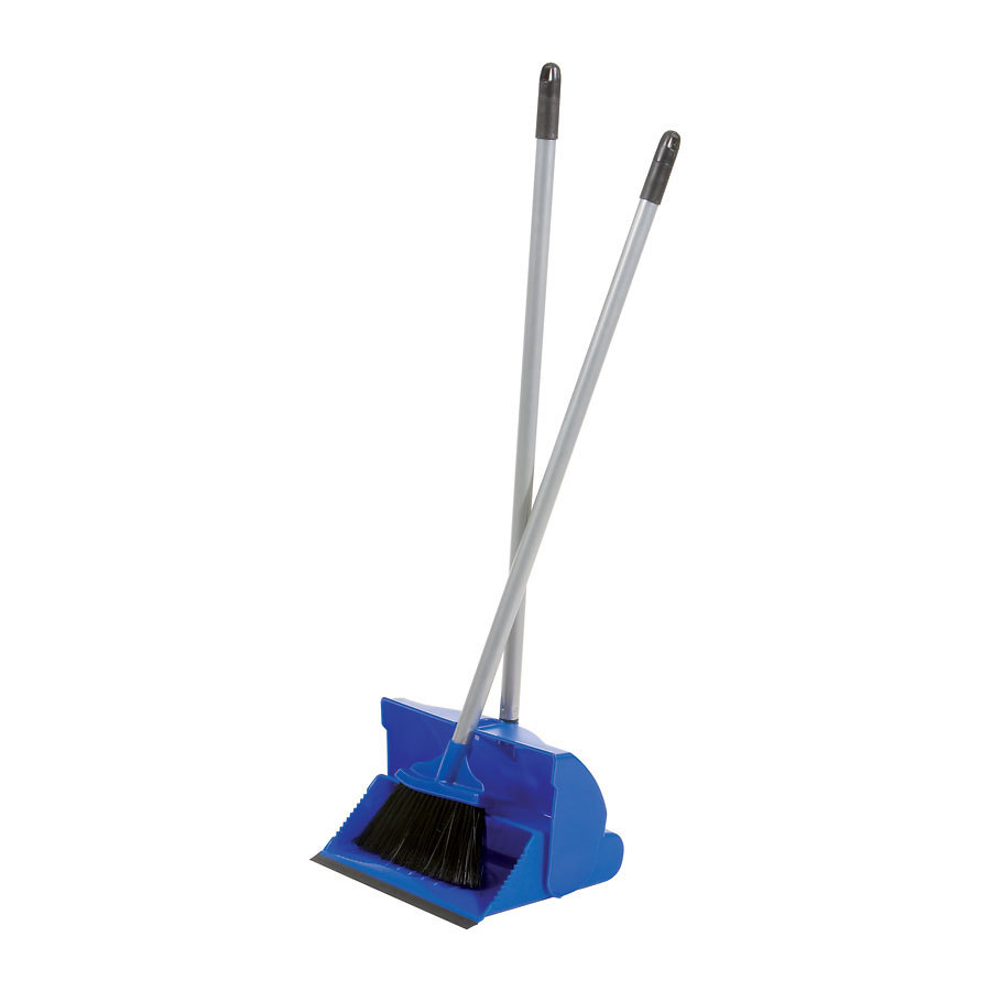 Hillbrush Lobby Dustpan And Soft Brush Set Plastic Blue 900x280mm PK 1