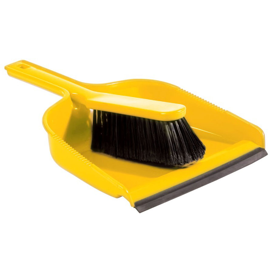 Hillbrush Dustpan With Brush Yellow 323x229mm PK 1