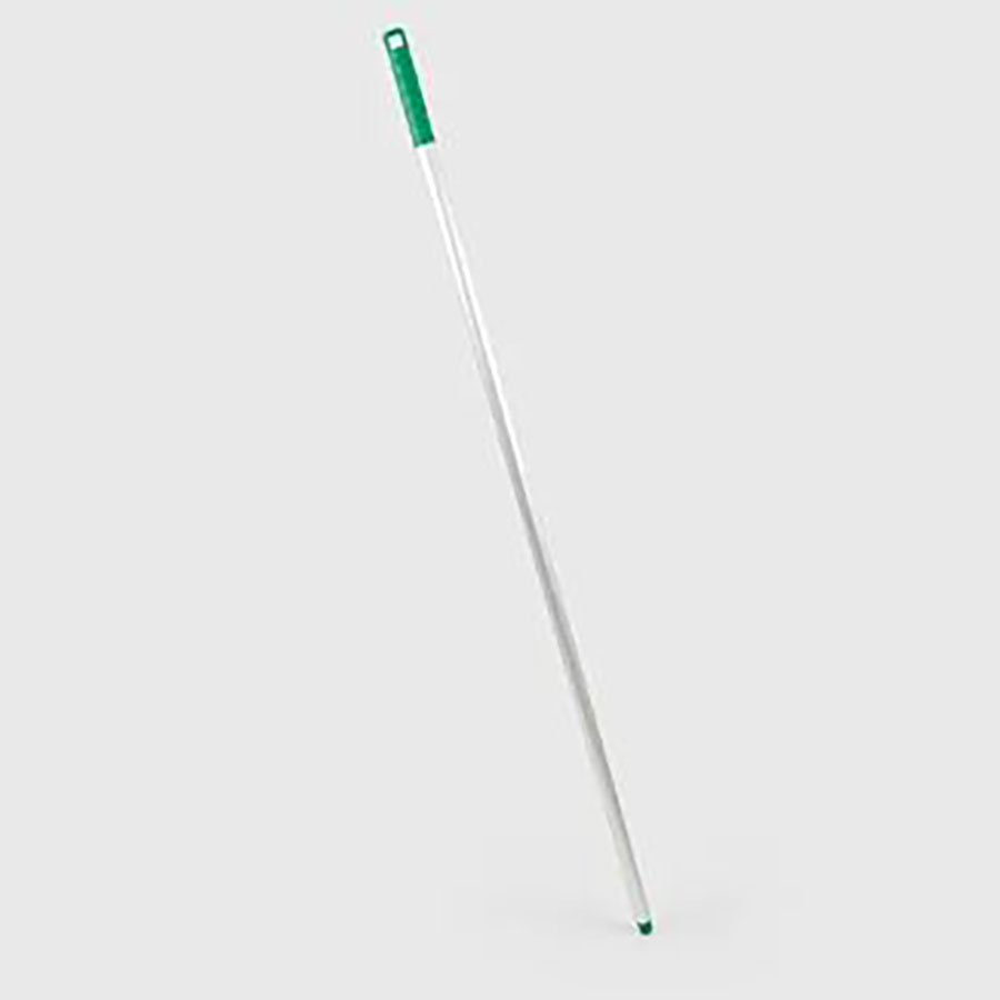 HILLBRUSH ALUMINIUM HANDLE WITH GREEN POLYPROPYLENE GRIP 1360MM
