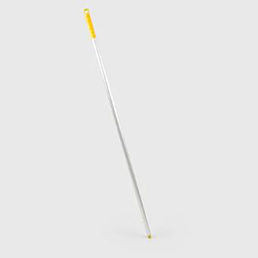 HILLBRUSH ALUMINIUM HANDLE WITH YELLOW POLYPROPYLENE GRIP 1360MM