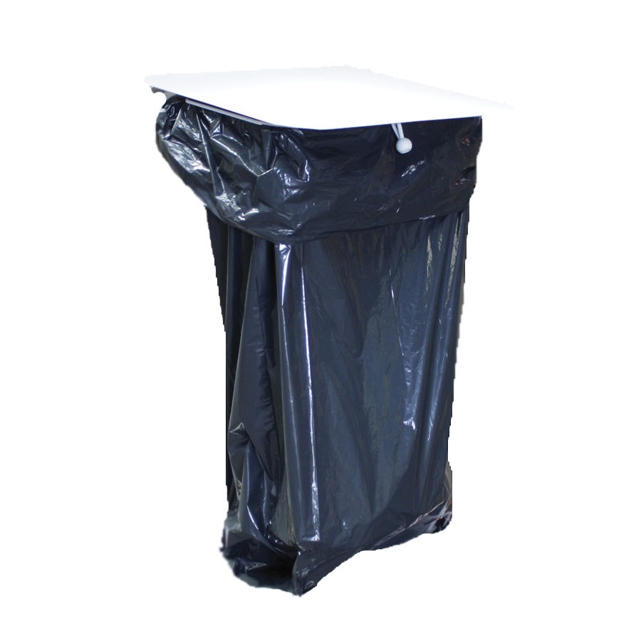 Wall Mounted Sack Holder With Lid White PK 1