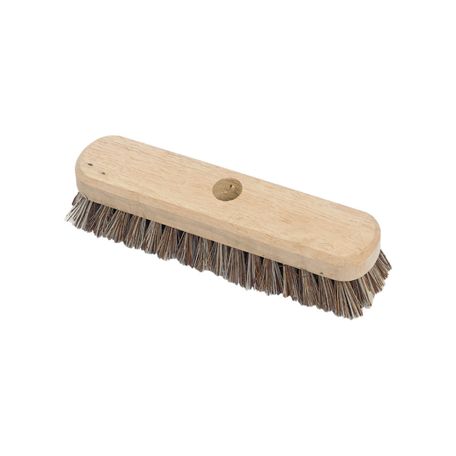 Hillbrush Deck Scrubber Stiff Brown 254x60mm Wooden PK 1