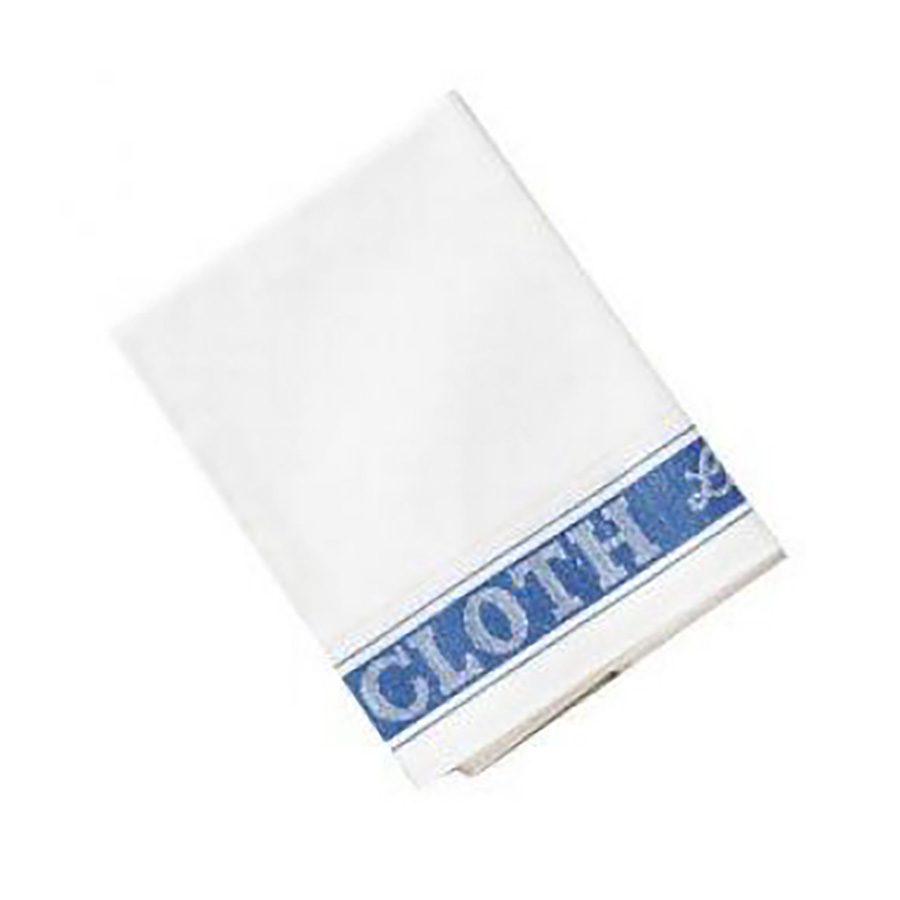 Linen Union Tea/Glass Cloth White With Red Border PK 1