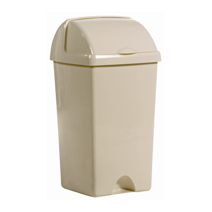 Addis Roll Top Bin Cream Polypropylene 50ltr L34 x W38 x H68cm PK 1