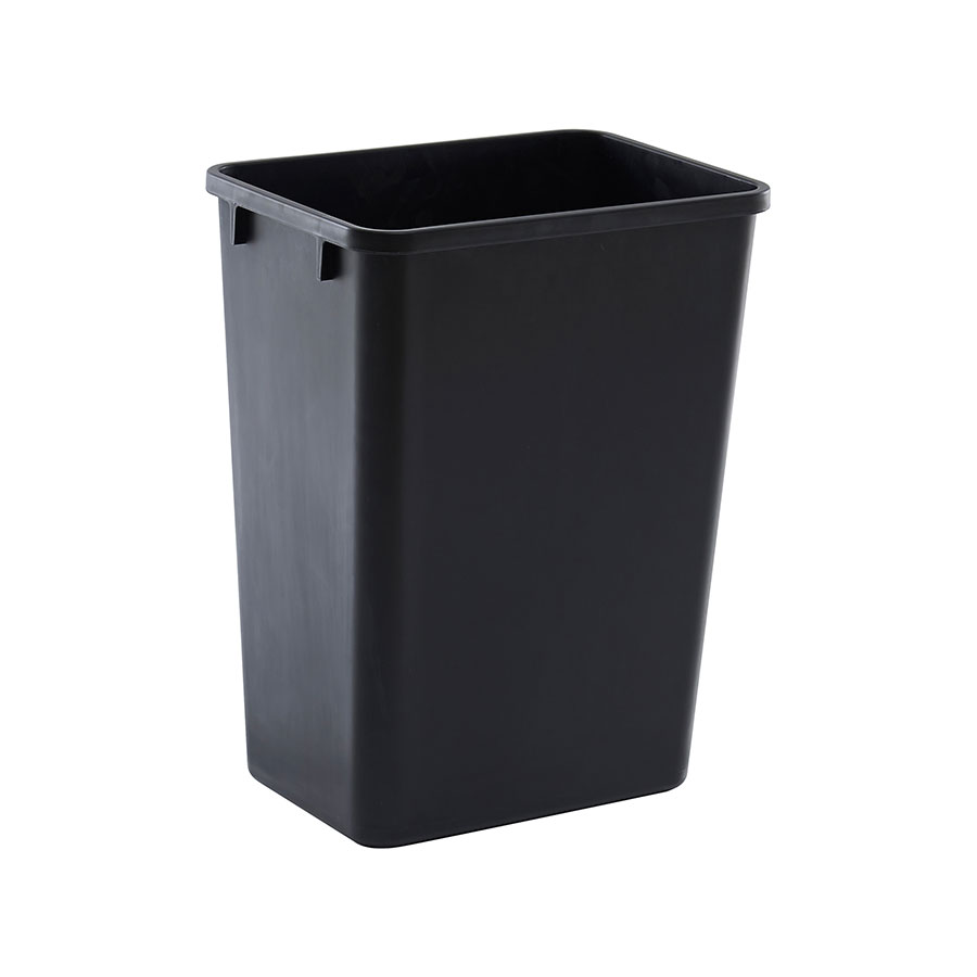 Trust Soft Wastebasket Black Polypropylene 39 ltr 38.7x27.9x50.5cm PK 1