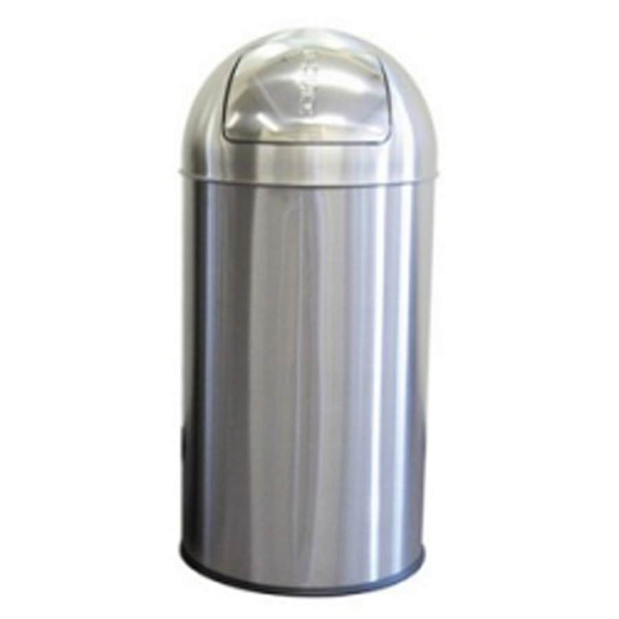 U Group 50ltr Push Bin Satin Stainless Steel PK 1