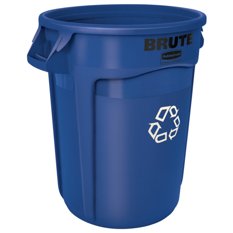 Rubbermaid Brute Polythylene Blue Round Recycling Container 76ltr PK 1