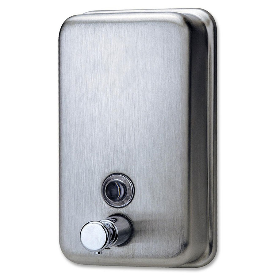 Pro Washroom Soap Dispenser 1ltr Stainless Steel 20x13x5.5cm PK 1