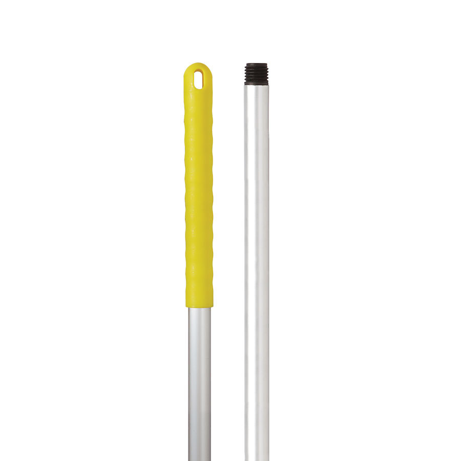 Robert Scott Abbey Hygiene Aluminium Handle - Yellow Grip 137cm 54 inch PK 1