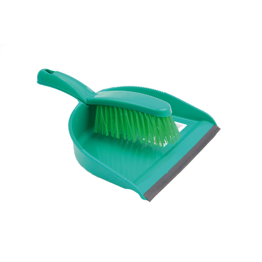 Robert Scott Professional Dustpan And Brush Set Stiff Brush Green PK 1
