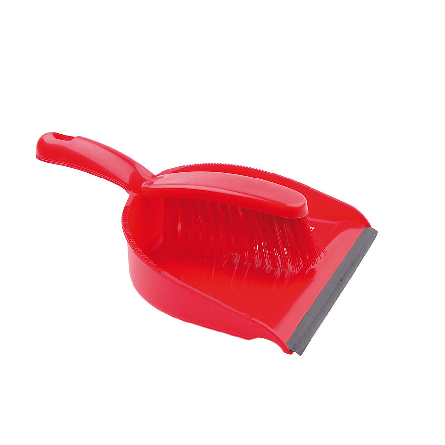 Robert Scott Professional Dustpan And Brush Set Stiff Brush Red PK 1