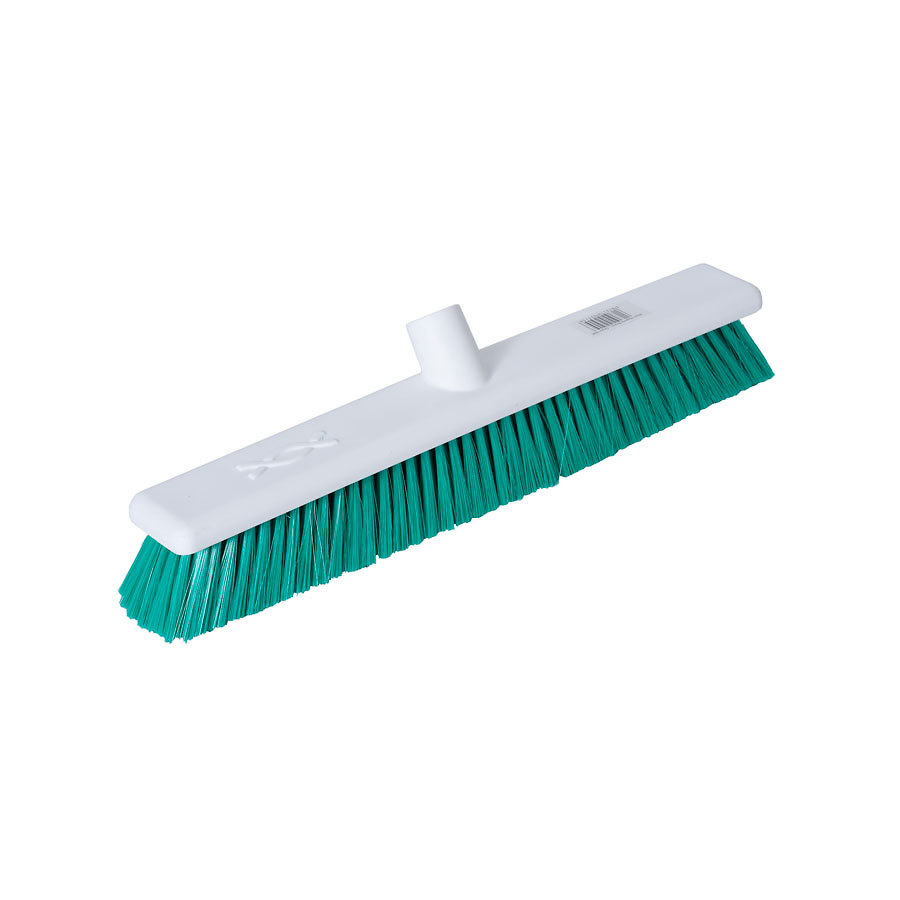 ROBERT SCOTT ABBEY HYGIENE BROOM HEAD STIFF 45CM GREEN POLYESTER BRISTLES