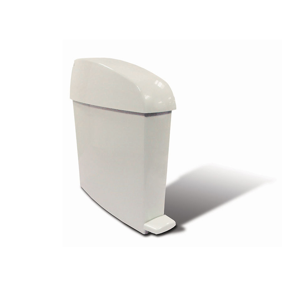 Rubbermaid Miniped Sanitary Waste Bin White Polypropylene 12ltr W14 x H48 x D46.3cm PK 1