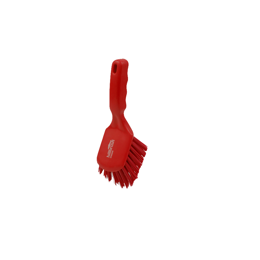 HILLBRUSH PROFESSIONAL STIFF SHORT HANDLED BRUSH 254MM RED