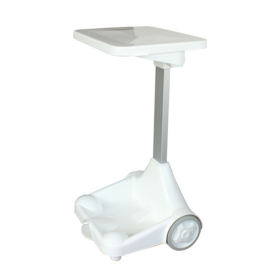Freestanding Sack Holder With Wheels White Lid PK 1