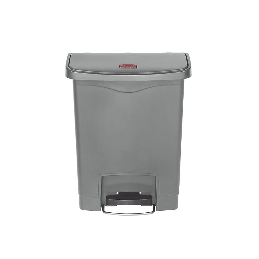 Rubbermaid Slim Step-On Bin Front Step 30 ltr Grey PK 1