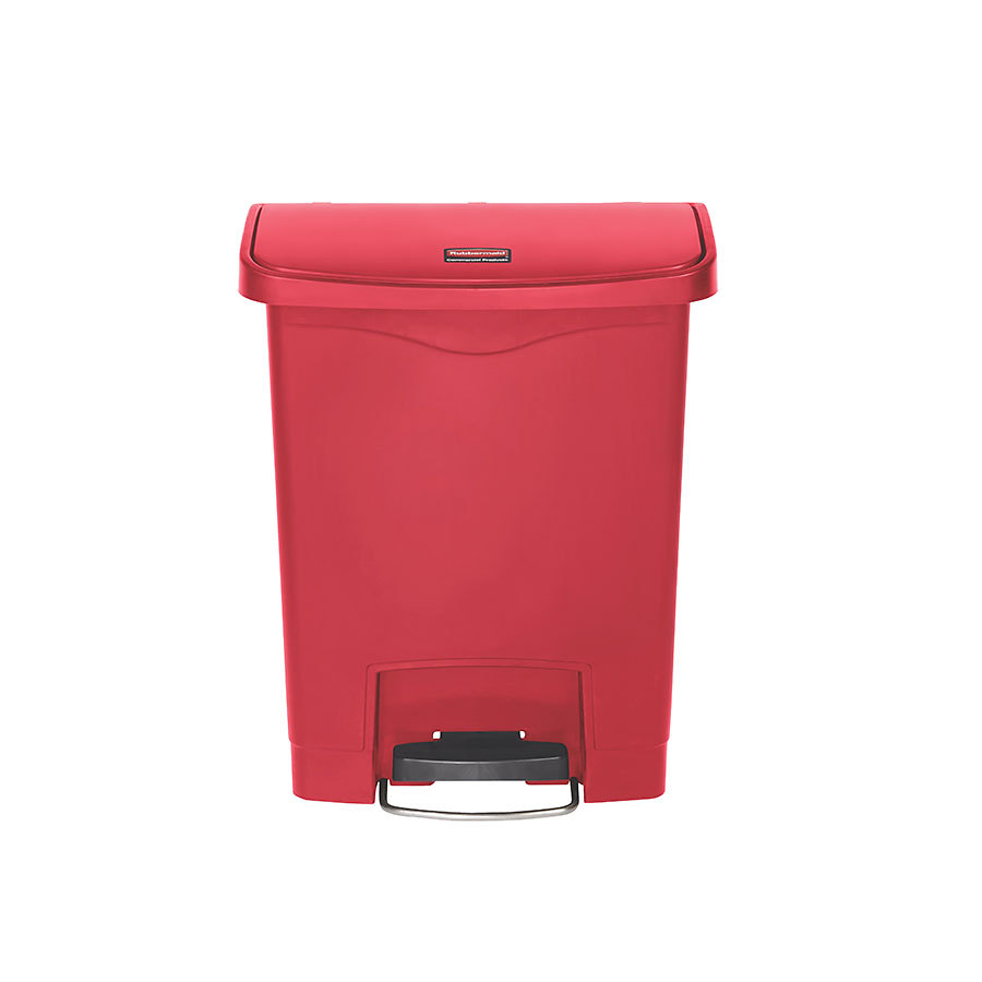 Rubbermaid Slim Step-On Bin Front Step 30 ltr Red PK 1