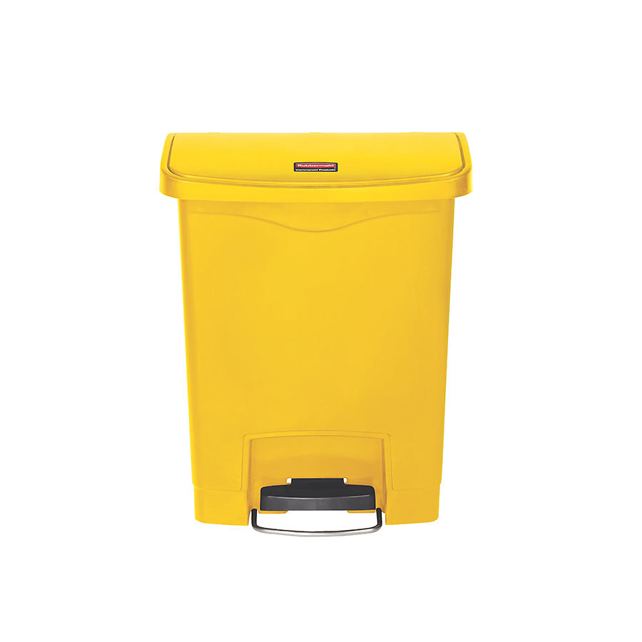 Rubbermaid Slim Step-On Bin Front Step 30 ltr Yellow PK 1
