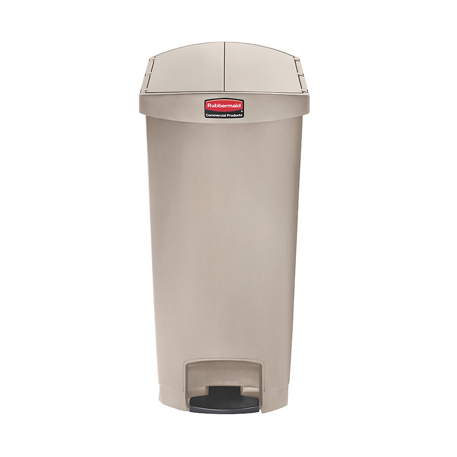 Rubbermaid Slim Step-On Bin End Step 68 ltr Beige PK 1