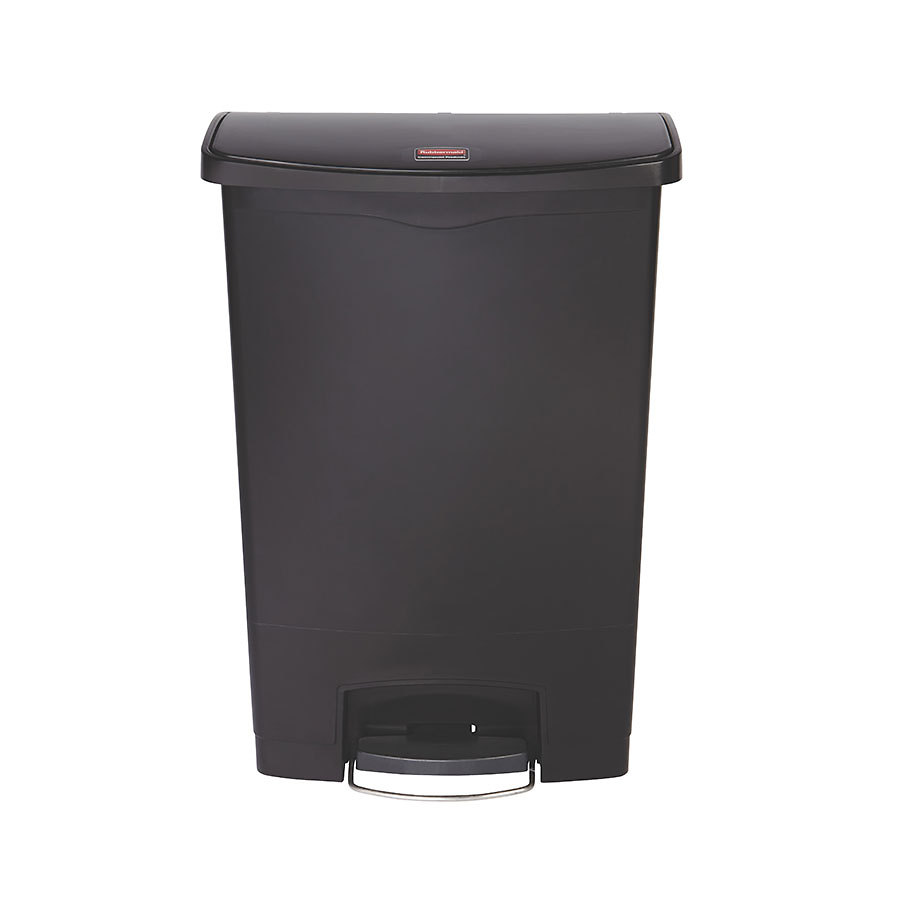 Rubbermaid Slim Step-On Bin Front Step 90 ltr Black PK 1