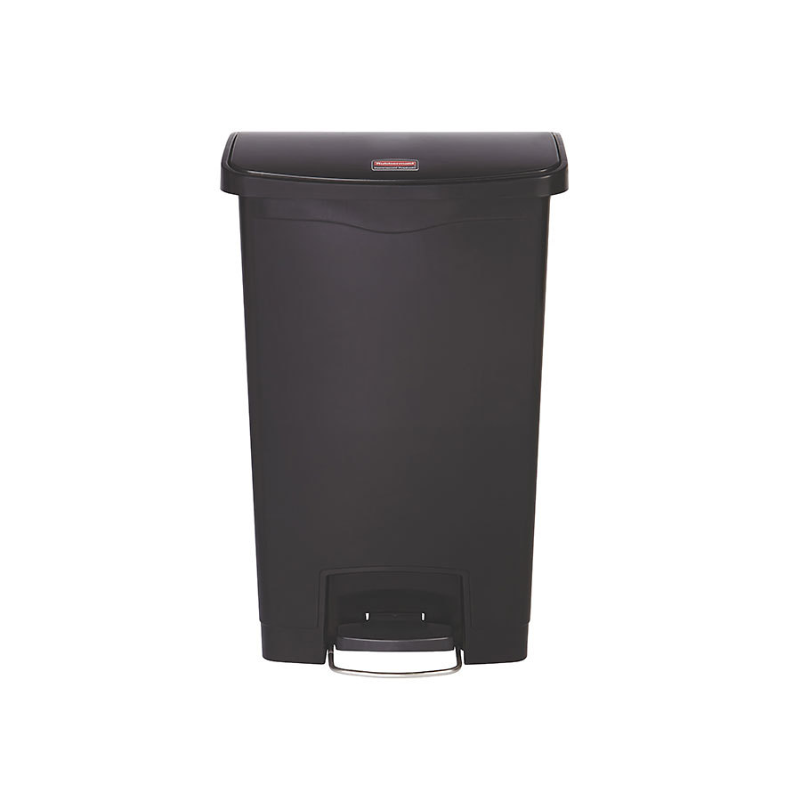 Rubbermaid Slim Step-On Bin Front Step 50 ltr Black PK 1